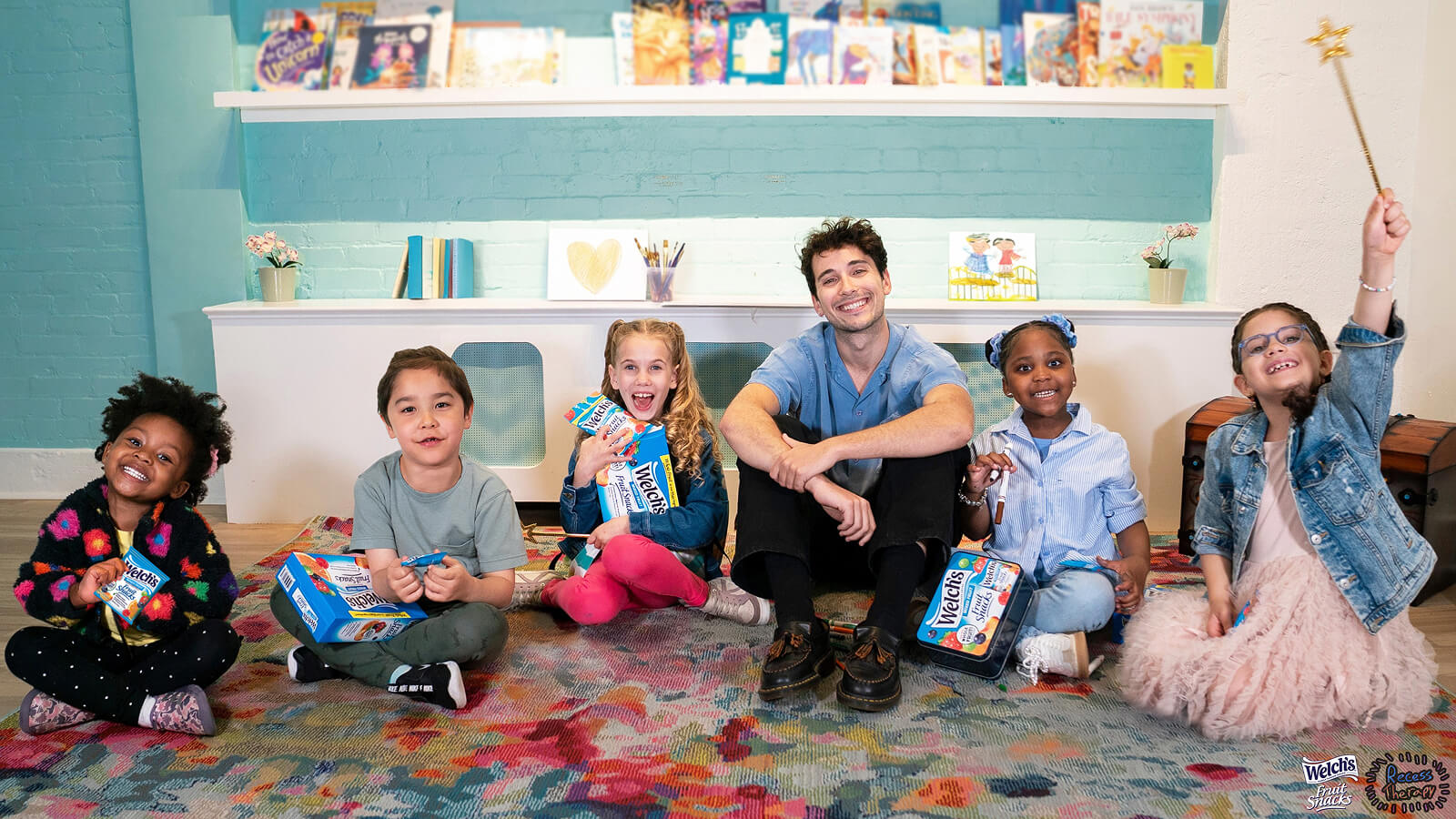 children and teacher