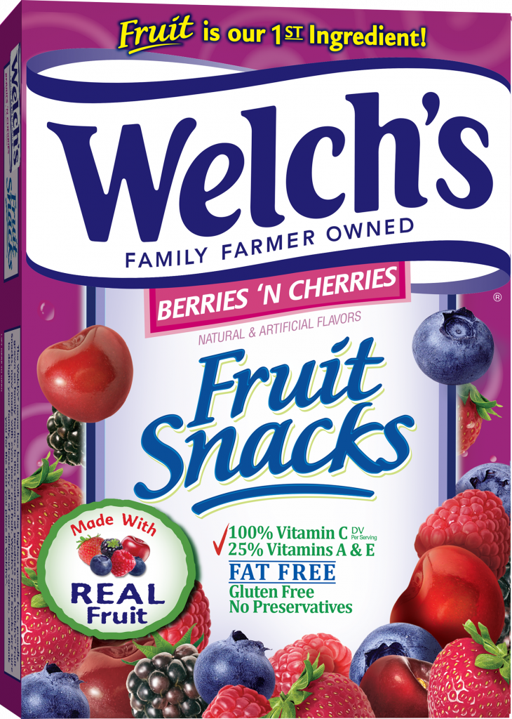 cherries and berries fruit snacks