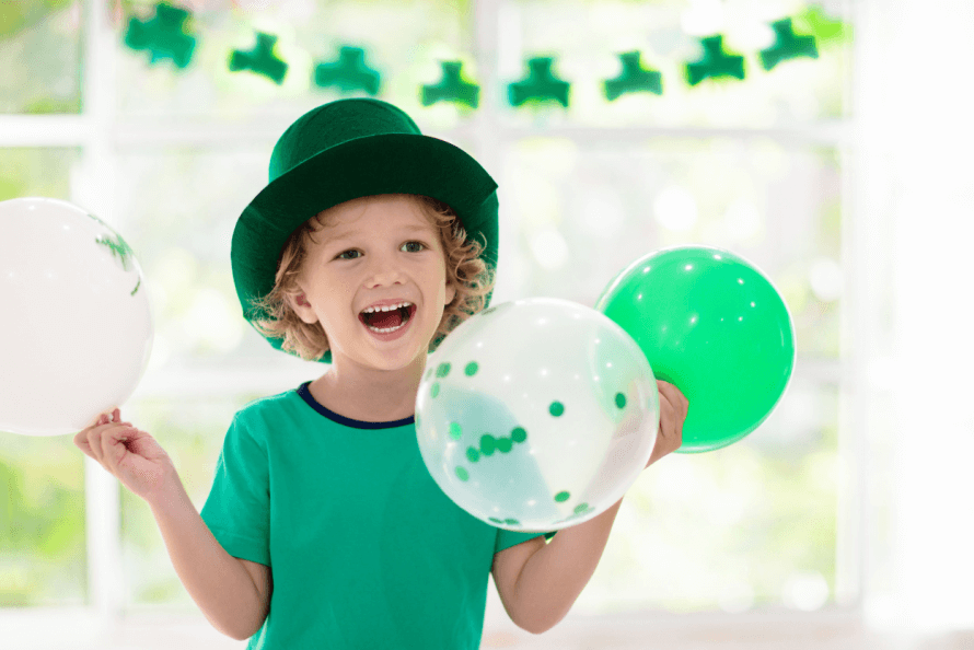 boy celebrating St Patrick’s Day 