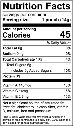 nutrition facts
